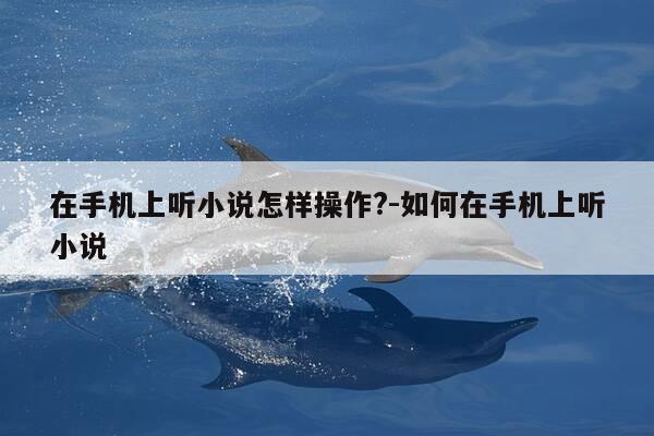 在手机上听小说怎样操作?-如何在手机上听小说-第1张图片-优惠活动网