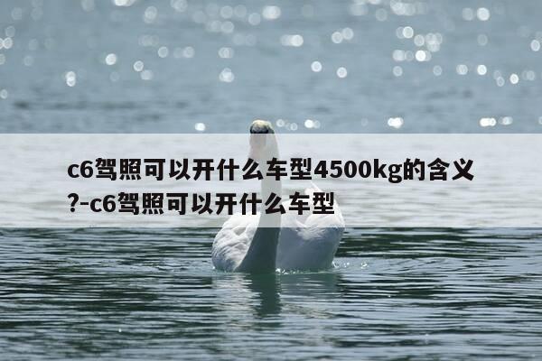 c6驾照可以开什么车型4500kg的含义?-c6驾照可以开什么车型-第1张图片-优惠活动网