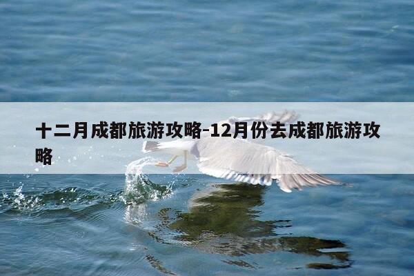 十二月成都旅游攻略-12月份去成都旅游攻略-第1张图片-优惠活动网