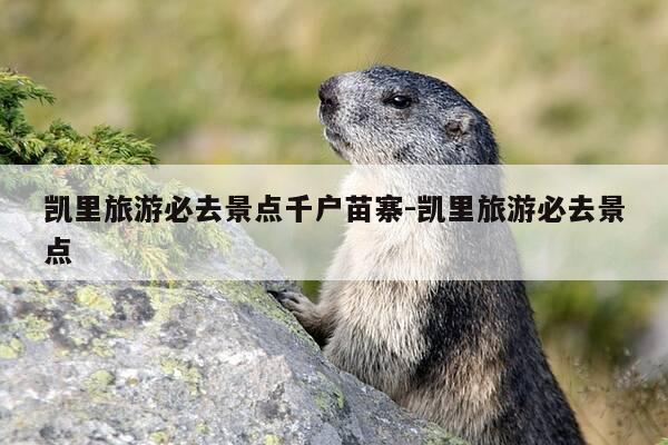 凯里旅游必去景点千户苗寨-凯里旅游必去景点-第1张图片-优惠活动网