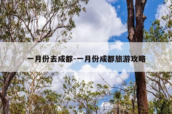 一月份去成都-一月份成都旅游攻略-第1张图片-优惠活动网