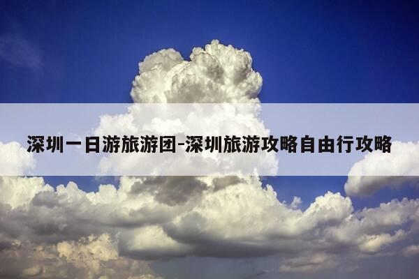 深圳一日游旅游团-深圳旅游攻略自由行攻略-第1张图片-优惠活动网 深圳一日游旅游团-深圳旅游攻略自由行攻略-第1张图片-优惠活动网