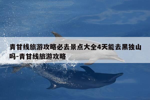青甘线旅游攻略必去景点大全4天能去黑独山吗-青甘线旅游攻略-第1张图片-优惠活动网 青甘线旅游攻略必去景点大全4天能去黑独山吗-青甘线旅游攻略-第1张图片-优惠活动网
