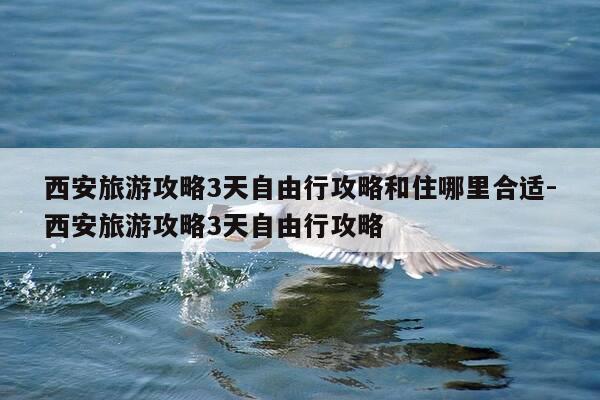 西安旅游攻略3天自由行攻略和住哪里合适-西安旅游攻略3天自由行攻略-第1张图片-优惠活动网 西安旅游攻略3天自由行攻略和住哪里合适-西安旅游攻略3天自由行攻略-第1张图片-优惠活动网