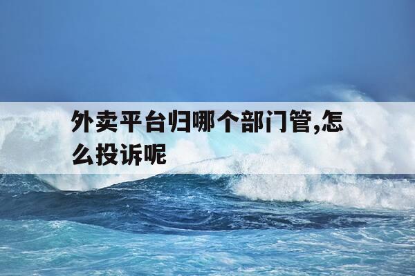 外卖平台归哪个部门管,怎么投诉呢-外卖平台归哪个部门管,怎么投诉呢电话-第1张图片-优惠活动网