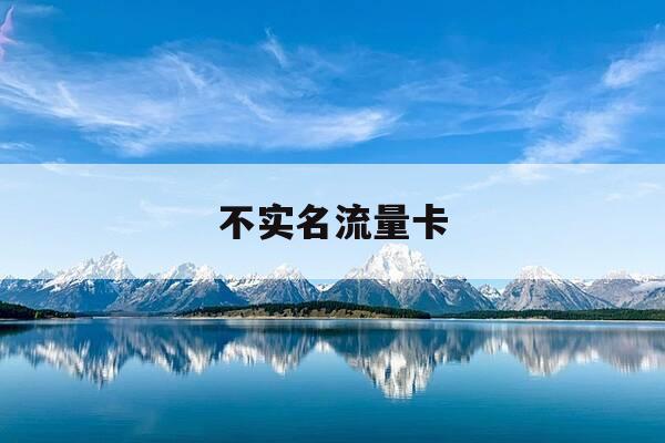 不实名流量卡-不实名的流量卡哪里买-第1张图片-优惠活动网 不实名流量卡-不实名的流量卡哪里买-第1张图片-优惠活动网