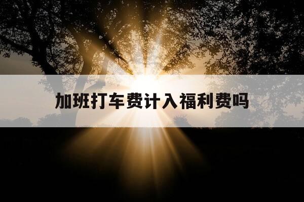 加班打车费计入福利费吗-加班打车费计入什么科目-第1张图片-优惠活动网 加班打车费计入福利费吗-加班打车费计入什么科目-第1张图片-优惠活动网