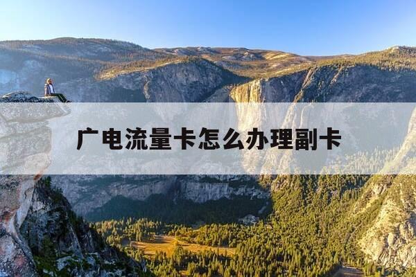 广电流量卡怎么办理副卡-广电副卡怎样使用-第1张图片-优惠活动网 广电流量卡怎么办理副卡-广电副卡怎样使用-第1张图片-优惠活动网