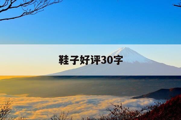 鞋子好评30字-鞋子好评30字通用可复制-第1张图片-优惠活动网