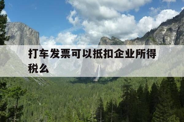 打车发票可以抵扣企业所得税么-打车的普通发票能抵税吗-第1张图片-优惠活动网