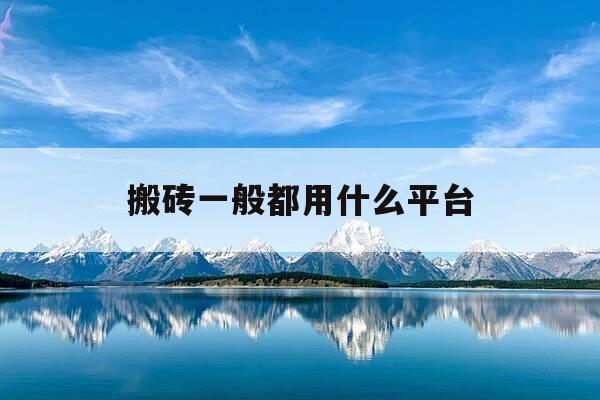 搬砖一般都用什么平台-搬砖什么游戏比较好-第1张图片-优惠活动网