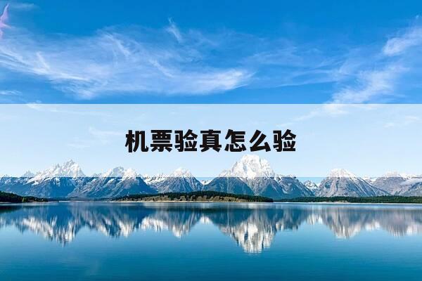 机票验真怎么验-机票验真怎么验出来-第1张图片-优惠活动网