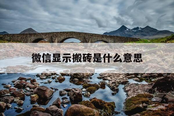 微信显示搬砖是什么意思-微信显示搬砖是什么意思啊-第1张图片-优惠活动网 微信显示搬砖是什么意思-微信显示搬砖是什么意思啊-第1张图片-优惠活动网