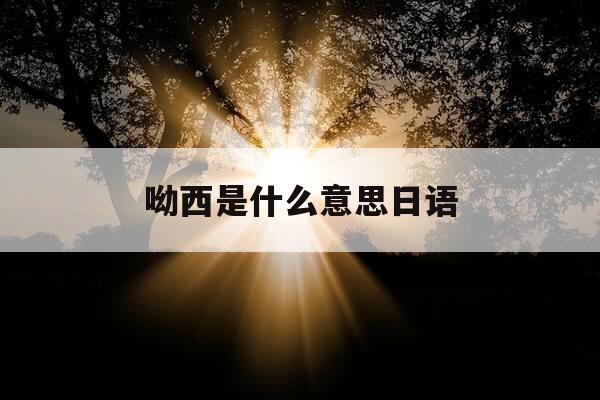 呦西是什么意思日语-呦西搜嘎斯内日语什么意思-第1张图片-优惠活动网