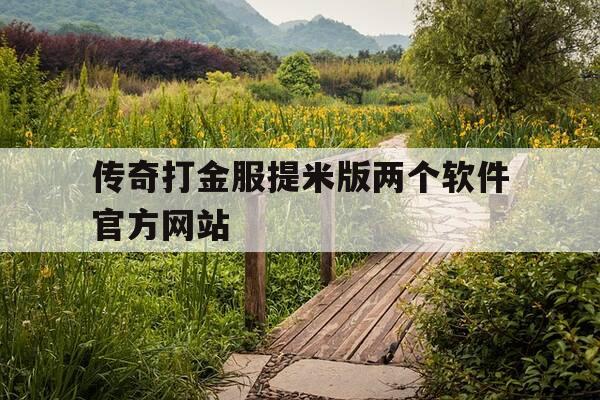 传奇打金服提米版两个软件官方网站-传奇打金服可提现人民币电脑版-第1张图片-优惠活动网