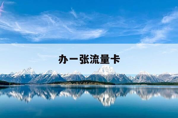 办一张流量卡-流量卡办理-第1张图片-优惠活动网