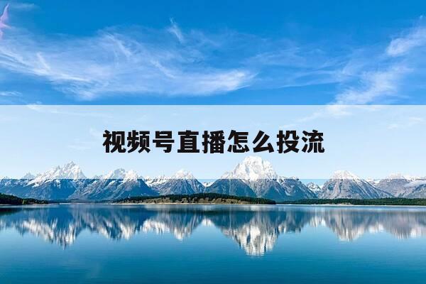 视频号直播怎么投流-怎么给直播间投流-第1张图片-优惠活动网