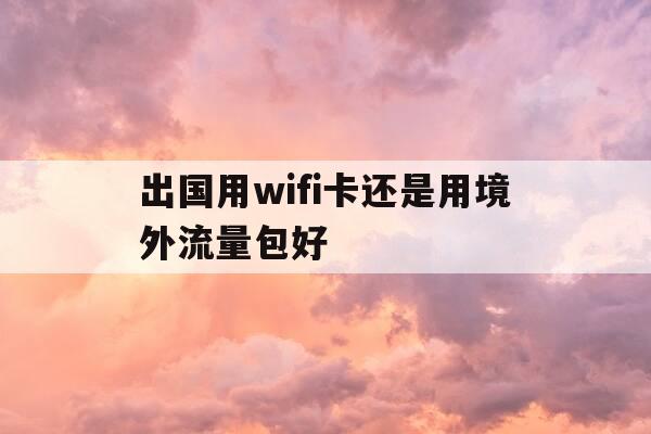 出国用wifi卡还是用境外流量包好-出国wifi还是手机卡-第1张图片-优惠活动网