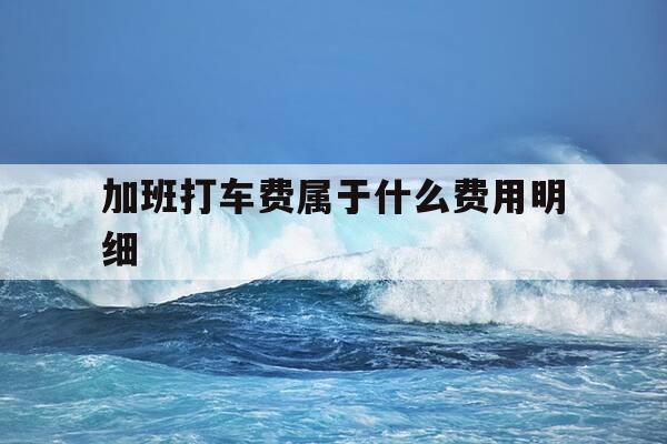 加班打车费属于什么费用明细-加班的打车费一般进什么科目-第1张图片-优惠活动网