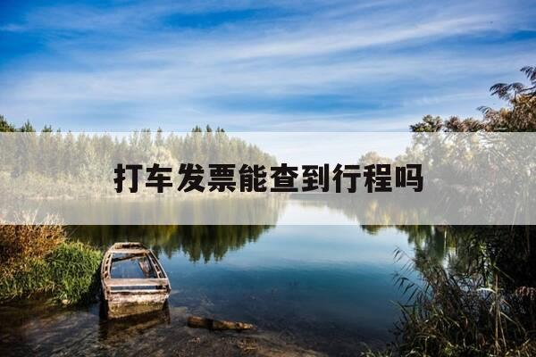 打车发票能查到行程吗-打车发票公司能查到时间的吗-第1张图片-优惠活动网