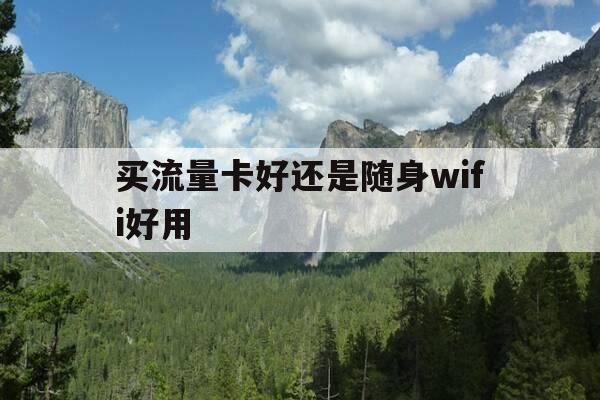 买流量卡好还是随身wifi好用-流量卡好还是移动wifi好-第1张图片-优惠活动网