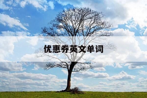 优惠券英文单词-优惠券用英语-第1张图片-优惠活动网