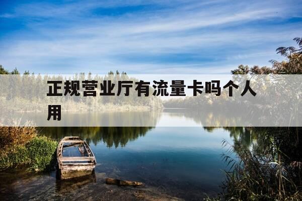 正规营业厅有流量卡吗个人用-营业厅里有卖流量卡吗-第1张图片-优惠活动网