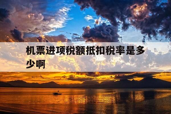 机票进项税额抵扣税率是多少啊-机票抵扣进项税计算-第1张图片-优惠活动网