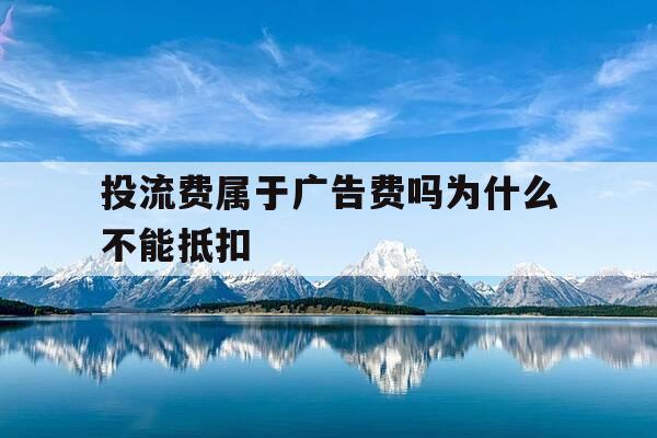 投流费属于广告费吗为什么不能抵扣-投放流量是什么意思-第1张图片-优惠活动网 投流费属于广告费吗为什么不能抵扣-投放流量是什么意思-第1张图片-优惠活动网