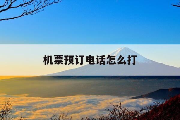 机票预订电话怎么打-机票怎么打电话预定-第1张图片-优惠活动网