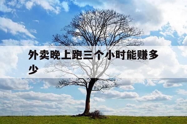 外卖晚上跑三个小时能赚多少-外卖通宵跑的话一晚上多少-第1张图片-优惠活动网