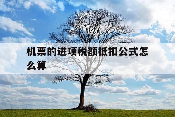 机票的进项税额抵扣公式怎么算-机票如何进项税抵扣-第1张图片-优惠活动网