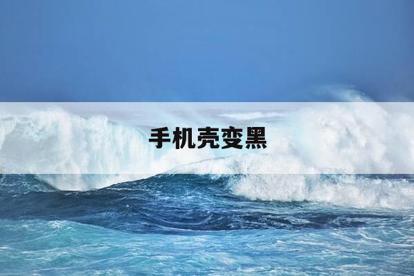 手机壳变黑-手机壳变黑了怎么弄干净-第1张图片-优惠活动网