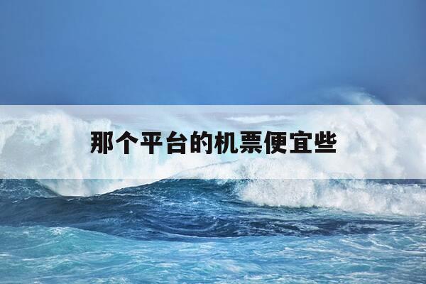 那个平台的机票便宜些-哪个平台机票便宜优惠大-第1张图片-优惠活动网