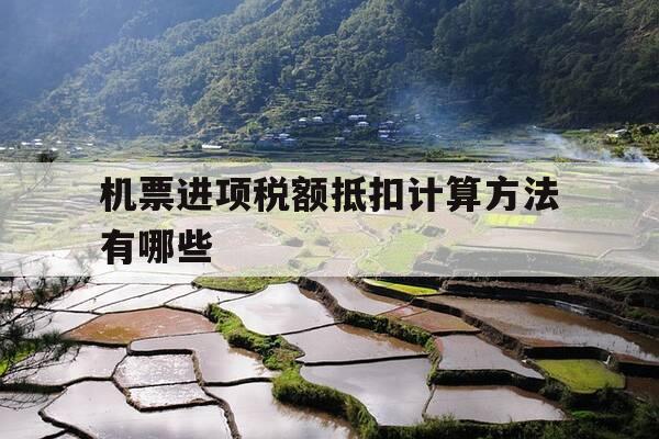 机票进项税额抵扣计算方法有哪些-机票如何进项税抵扣-第1张图片-优惠活动网