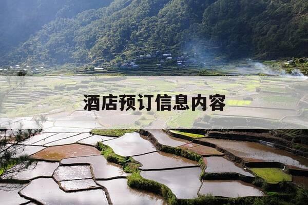 酒店预订信息内容-酒店预定信息-第1张图片-优惠活动网