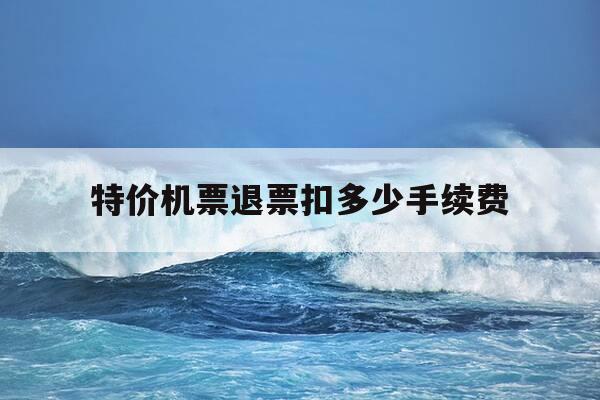 特价机票退票扣多少手续费-机票一般退票扣多少钱-第1张图片-优惠活动网