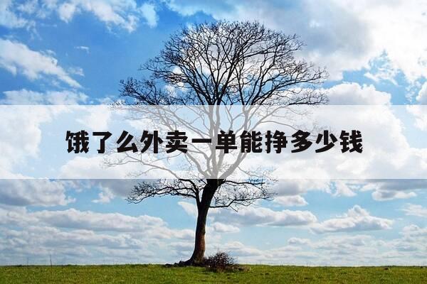 饿了么外卖一单能挣多少钱-饿了么跑外卖一单多少钱-第1张图片-优惠活动网
