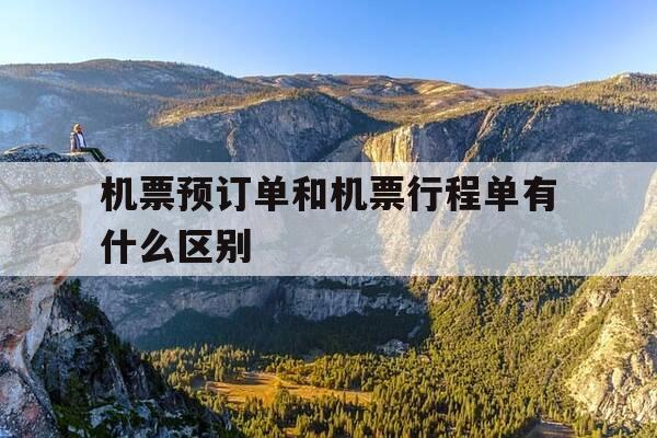 机票预订单和机票行程单有什么区别-机票预订单和机票行程单有什么区别呢-第1张图片-优惠活动网