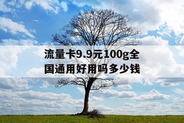 流量卡9.9元100g全国通用好用吗多少钱-流量卡99元100g全国通用好用吗多少钱一个月-第1张图片-优惠活动网
