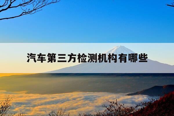 汽车第三方检测机构有哪些-汽车第三方检测机构有哪些部门-第1张图片-优惠活动网 汽车第三方检测机构有哪些-汽车第三方检测机构有哪些部门-第1张图片-优惠活动网