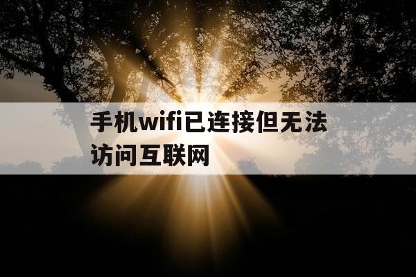 手机wifi已连接但无法访问互联网-手机wifi已连接但无法访问互联网别人可以用-第1张图片-优惠活动网 手机wifi已连接但无法访问互联网-手机wifi已连接但无法访问互联网别人可以用-第1张图片-优惠活动网