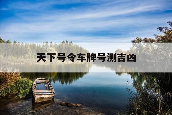 天下号令车牌号测吉凶-号令天下手机号码测吉凶车牌号号令天下-第1张图片-优惠活动网 天下号令车牌号测吉凶-号令天下手机号码测吉凶车牌号号令天下-第1张图片-优惠活动网