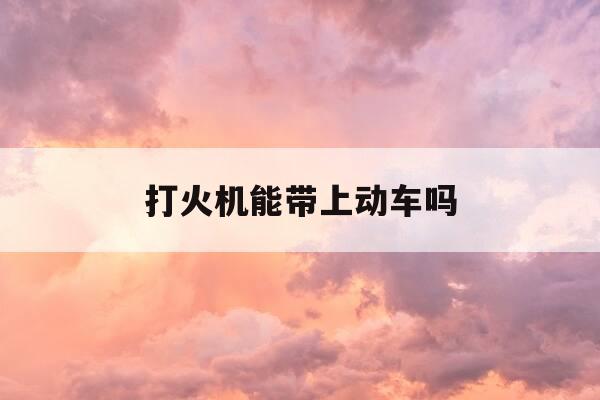 打火机能带上动车吗-打火机可以带上高铁嘛-第1张图片-优惠活动网