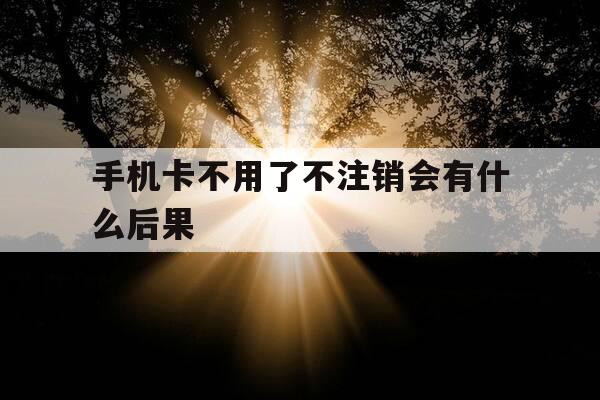 手机卡不用了不注销会有什么后果-手机卡找不到了怎么重新补卡-第1张图片-优惠活动网