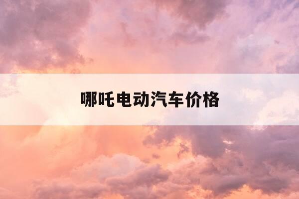 哪吒电动汽车价格-哪吒电动汽车售价-第1张图片-优惠活动网