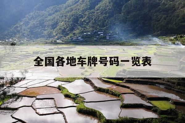 全国各地车牌号码一览表-全国各地车牌大全-第1张图片-优惠活动网