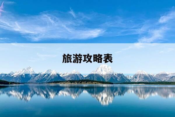 旅游攻略表-旅游攻略表格怎么做-第1张图片-优惠活动网