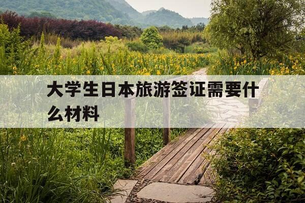 大学生日本旅游签证需要什么材料-大学生日本旅游签证需要什么材料和条件-第1张图片-优惠活动网