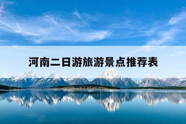 河南二日游旅游景点推荐表-河南二日游旅游景点推荐表格-第1张图片-优惠活动网 河南二日游旅游景点推荐表-河南二日游旅游景点推荐表格-第1张图片-优惠活动网